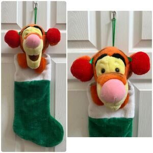 Disney Store Winnie the Pooh Tigger 3D Christmas Stocking Glitter